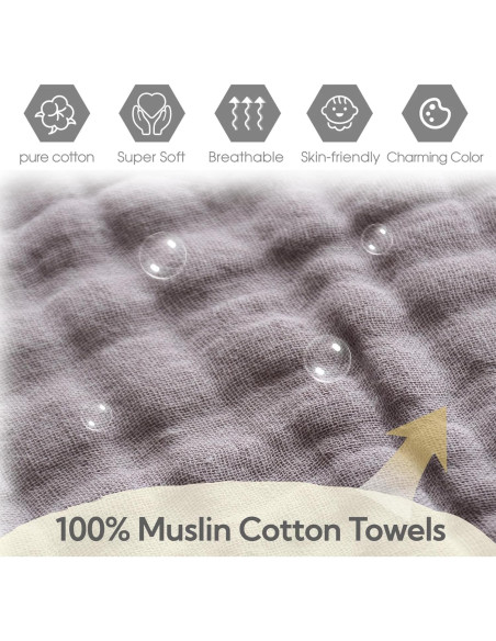 Paños de Baño MUKIN para Bebés - Algodón Suave, 12 Unidades Paños de Baño MUKIN para Bebés - Algodón Suave, 12 Unidades