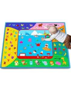 Alfombra de Juego Plegable de Algodón para Bebés 147x112cm 2