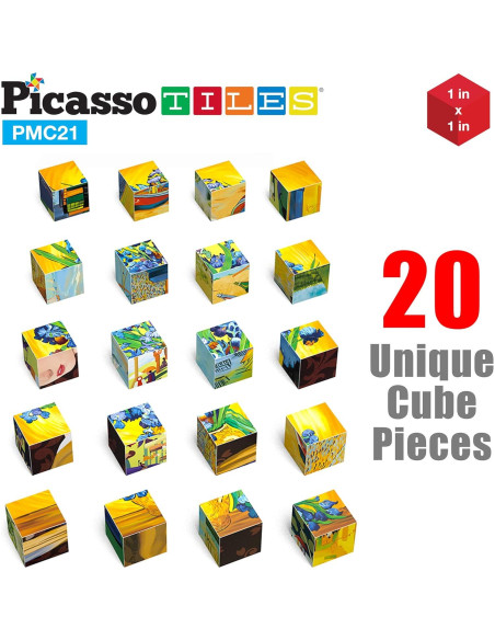 Cubo de Rompecabezas Magnético PicassoTiles 103 Piezas STEAM Cubo de Rompecabezas Magnético PicassoTiles 103 Piezas STEAM