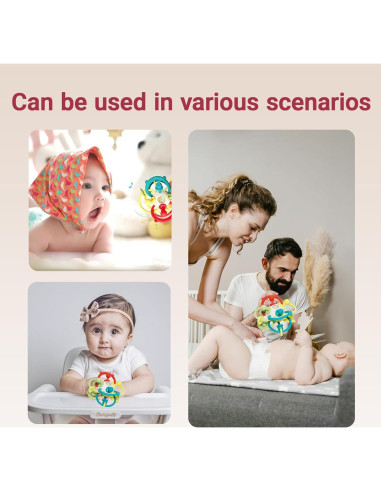 Bola de Mordedor de Silicona UTOPLIKEY para Bebés 3-12 Meses