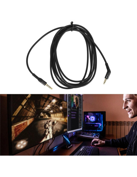 Cable Aux Sanpyl 2m 3.5mm para Auriculares SteelSeries Arctis Cable Aux Sanpyl 2m 3.5mm para Auriculares SteelSeries Arctis