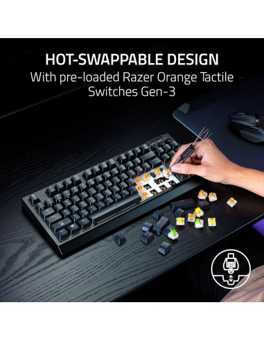 Teclado Mecánico Inalámbrico Razer BlackWidow V4 TKL RGB