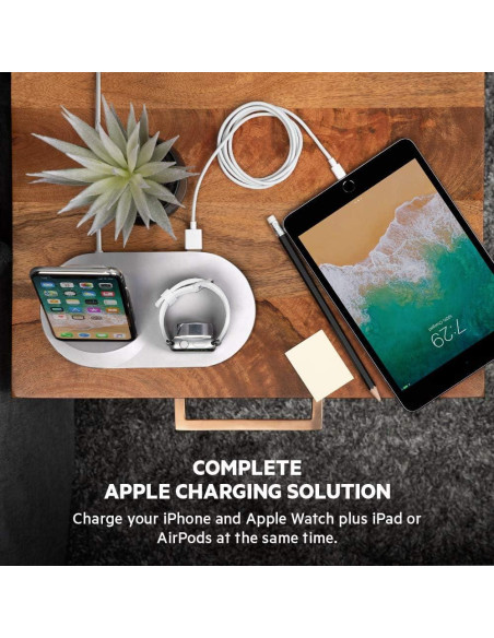 Base de Carga Inalámbrica Belkin 3 en 1 para iPhone y Apple Watch Base de Carga Inalámbrica Belkin 3 en 1 para iPhone y Apple Watch