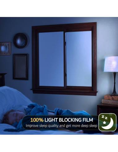 Película Blackout Blanca VELIMAX 45x200cm 100% Bloqueo Luz