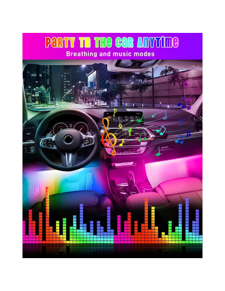 Luces LED RGB para Coche StoneBanks RGB-01, 72 LEDs Luces LED RGB para Coche StoneBanks RGB-01, 72 LEDs