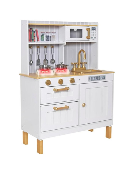 Cocina de Juego de Madera Touch Us con Luces y Sonidos 6 Piezas Cocina de Juego de Madera Touch Us con Luces y Sonidos 6 Piezas