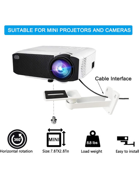Soporte de Pared para Proyector 2-Be-Best Ajustable 20 cm Soporte de Pared para Proyector 2-Be-Best Ajustable 20 cm
