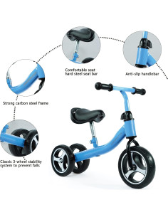 Bicicleta de Equilibrio Chestnuter para Bebés 1-3 Años Azul 2
