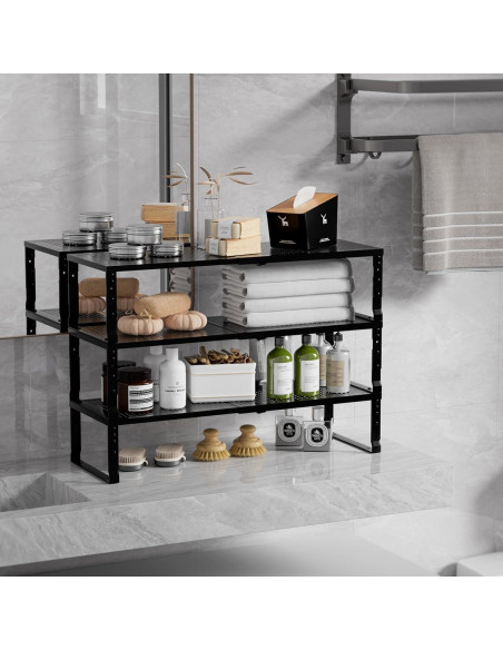 Organizador de Especias Expandible Zilvando Negro 42-67 cm Organizador de Especias Expandible Zilvando Negro 42-67 cm