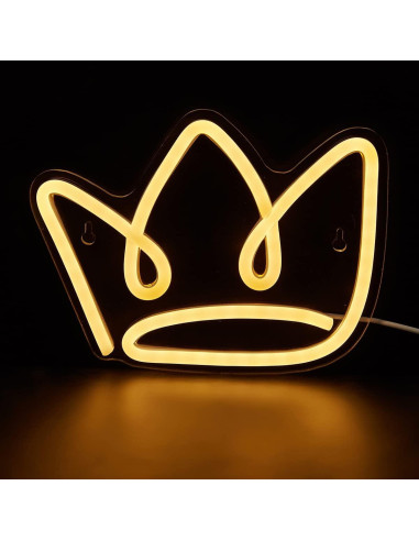 Letrero de Neón LED Corona Chi-buy Luz Nocturna USB 20x15cm