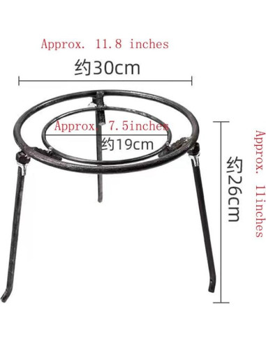Trípode de Fogata Camping T123 - Soporte de Acero 30cm