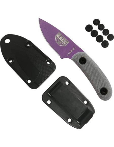 Cuchillo ESEE Candiru 13.03 cm Acero 1095 Púrpura con Funda Cuchillo ESEE Candiru 13.03 cm Acero 1095 Púrpura con Funda