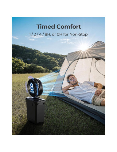 Ventilador de Nebulización Koonie 10" para Camping 11L 20000mAh