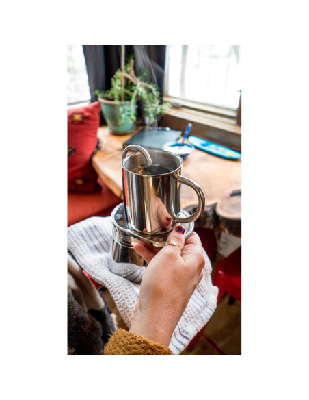 Cafetera Espresso Manual GSI Outdoors 4 Tazas Acero Inoxidable Cafetera Espresso Manual GSI Outdoors 4 Tazas Acero Inoxidable