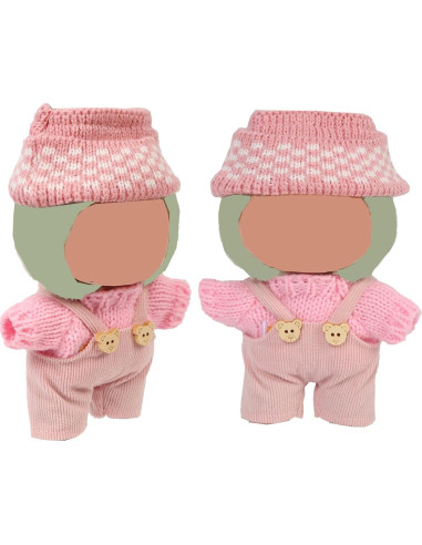 Conjunto de Ropa para Muñecas 17cm YAUNFY 3 Piezas Rosa