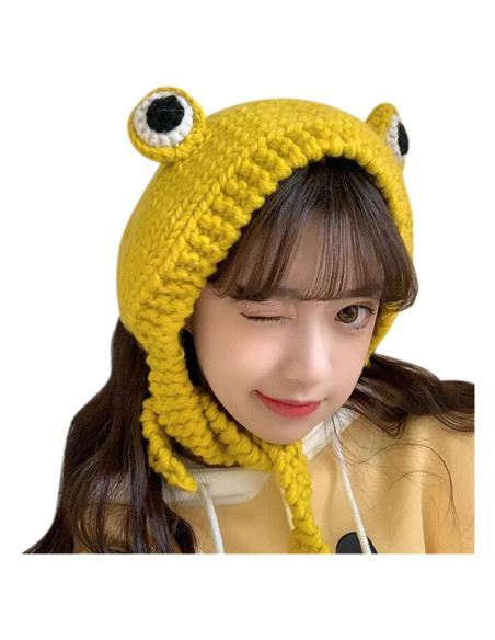 Gorro de Rana Tejido a Mano ANKOMINA para Niños y Adultos Gorro de Rana Tejido a Mano ANKOMINA para Niños y Adultos