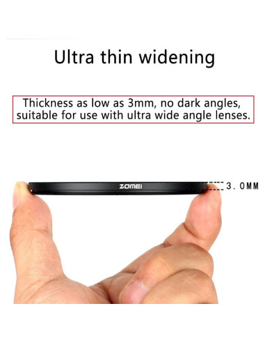 Filtro UV ZOMEI 40.5mm para Lentes de Cámara DSLR