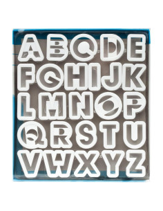 Juego de Cortadores de Galletas Letras Ateco 5.08 cm Blanco