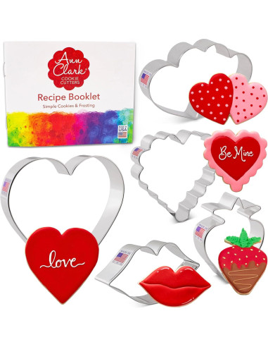 Set de Cortadores de Galletas San Valentín Ann Clark 5 Piezas