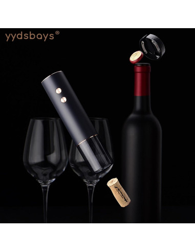 Abridor de Botellas de Vino Eléctrico YYDSBAYS Dorado Recargable