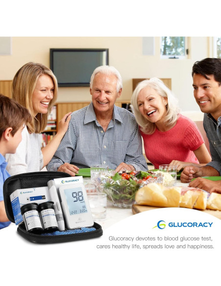 Kit de Monitor de Glucosa Glucoracy G-425-2 con 100 Tiras Kit de Monitor de Glucosa Glucoracy G-425-2 con 100 Tiras