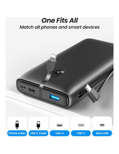 Cargador Portátil SOARAISE 26800mAh 22.5W Carga Rápida USB-C