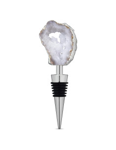 Tapon de Botella de Vino Geode Blanco Twine - Acero Inoxidable