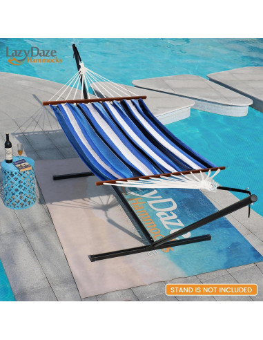 Hamaca de Barra Extendida Lazy Daze Algodón Azul 204 kg