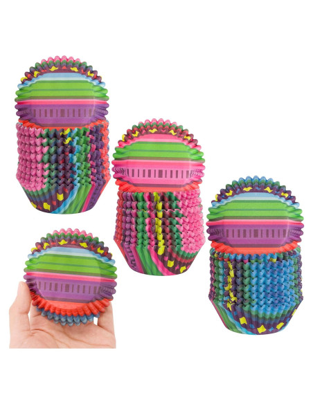 Forros de Papel para Muffins COcnny - 600pcs Fiesta México Forros de Papel para Muffins COcnny - 600pcs Fiesta México