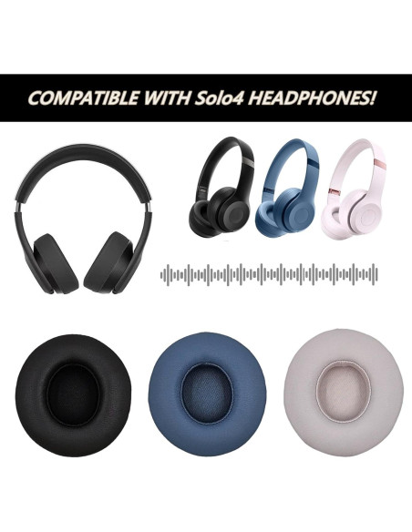Almohadillas de Reemplazo Beats Solo 4 Rosa - Suave y Duraderas Almohadillas de Reemplazo Beats Solo 4 Rosa - Suave y Duraderas