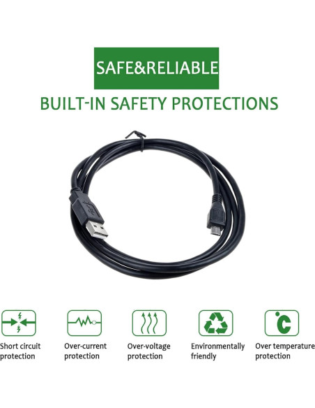 Cable Micro USB 1.22m Dysead para Auriculares Inalámbricos Cable Micro USB 1.22m Dysead para Auriculares Inalámbricos