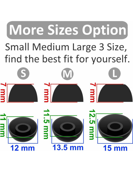 6 Pares Puntas de Oído Silicona Suave IiEXCEL S/M/L para Bose QuietComfort 2024 6 Pares Puntas de Oído Silicona Suave IiEXCEL S/M/L para Bose QuietComfort 2024