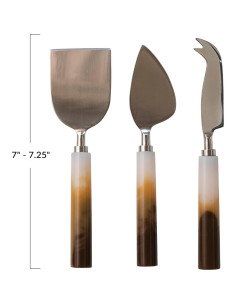 Juego de Cuchillos de Queso Bloomingville Multicolor 3 Piezas 2