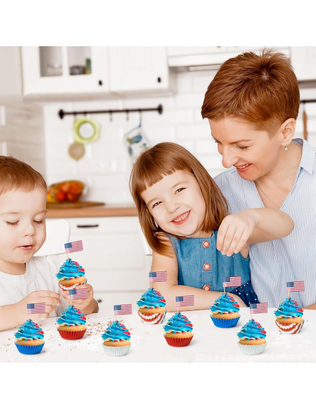 Forros para Cupcakes Mini COcnny - 600 Piezas Patrióticos Forros para Cupcakes Mini COcnny - 600 Piezas Patrióticos