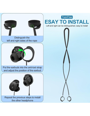 Correa Antipérdida PUCGUE para Bose QuietComfort 2024 - Silicona