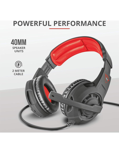 Auriculares Estéreo Trust GXT 310 con Micrófono - Negro Auriculares Estéreo Trust GXT 310 con Micrófono - Negro