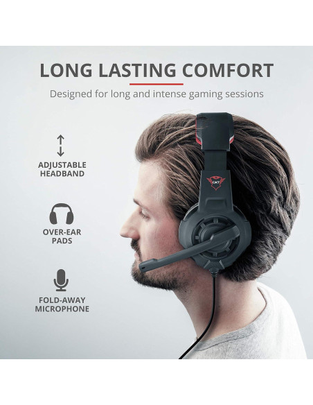 Auriculares Estéreo Trust GXT 310 con Micrófono - Negro Auriculares Estéreo Trust GXT 310 con Micrófono - Negro