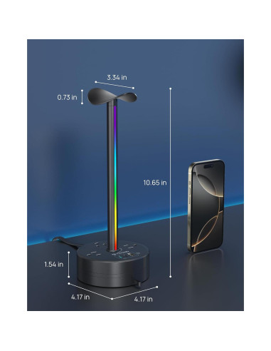 Soporte para Auriculares TROND con Carga Rápida PD 20W USB-C