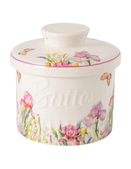 Crock de Mantequilla Cerámico TEATALK 198g Diseño Francés Crock de Mantequilla Cerámico TEATALK 198g Diseño Francés