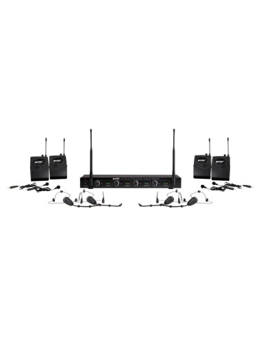 Sistema de Micrófonos Inalámbricos Gemini Sound UHF-04HL