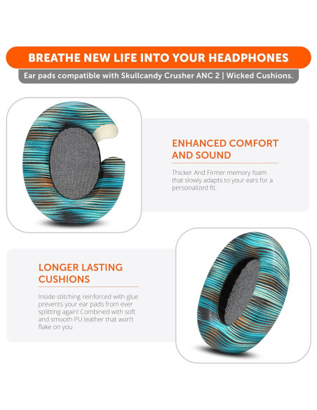 Almohadillas de Reemplazo Skullcandy Crusher ANC 2 - Wicked Cushions Almohadillas de Reemplazo Skullcandy Crusher ANC 2 - Wicked Cushions