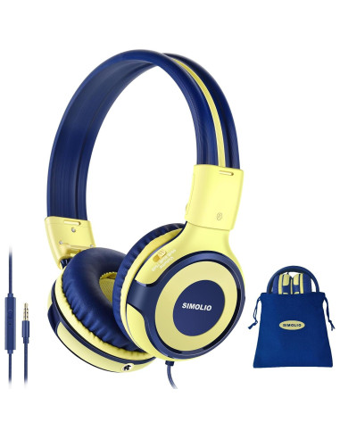 Auriculares con Cable SIMOLIO con Micrófono y Limitador de Volumen