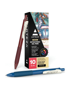 Bolígrafos de Gel Vintage ARTEZA - 10 Colores Retráctiles 0.7mm