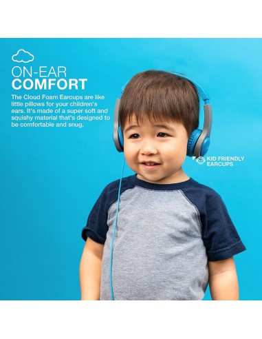 Auriculares Plegables JLab JBuddies Gen 2 para Niños Azul/Gris