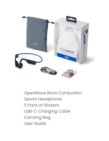 Auriculares Deportivos SHOKZ OpenMove Bluetooth Conducción Ósea Azul