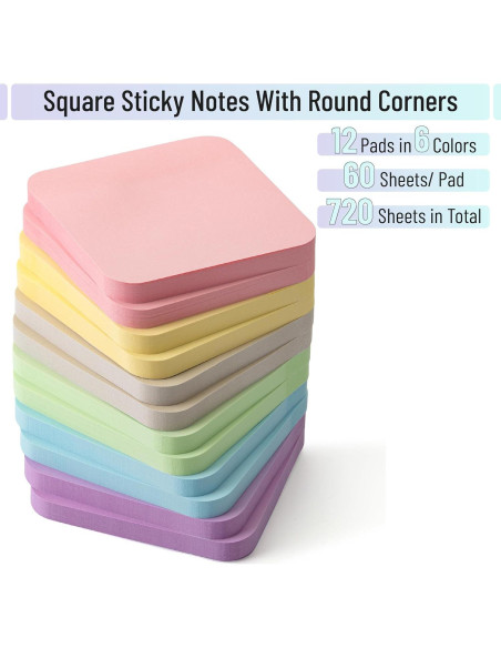 Set de Notas Adhesivas Mr. Pen 720 Hojas 7.1x7.1cm 6 Colores Set de Notas Adhesivas Mr. Pen 720 Hojas 7.1x7.1cm 6 Colores