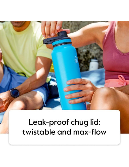 Botellas de Agua ThermoFlask 1.18L Acero Inoxidable 2 Piezas Botellas de Agua ThermoFlask 1.18L Acero Inoxidable 2 Piezas
