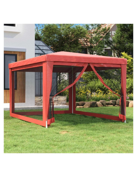 Carpa de Fiesta KCCLVER 3x4m con 4 Paredes Laterales de Malla Carpa de Fiesta KCCLVER 3x4m con 4 Paredes Laterales de Malla