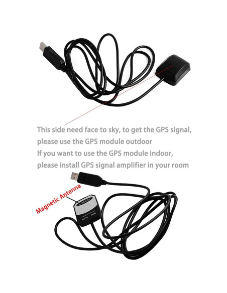 Receptor GPS USB VK-162 G-Mouse Geekstory 200cm Antena Externa Receptor GPS USB VK-162 G-Mouse Geekstory 200cm Antena Externa