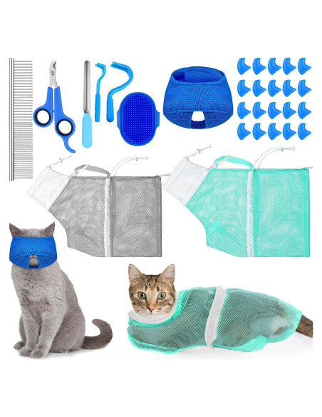 Set de Aseo para Gatos 10 Piezas Kritkin - Bolsa de Baño y Herramientas Set de Aseo para Gatos 10 Piezas Kritkin - Bolsa de Baño y Herramientas